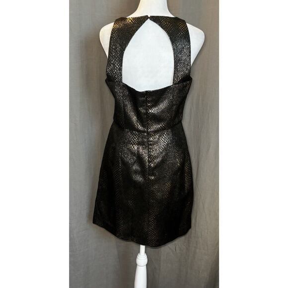 JACK BY BB DAKOTA Women's Metallic Snake print metal bronze Dress Size 6 - Picture 2 of 16